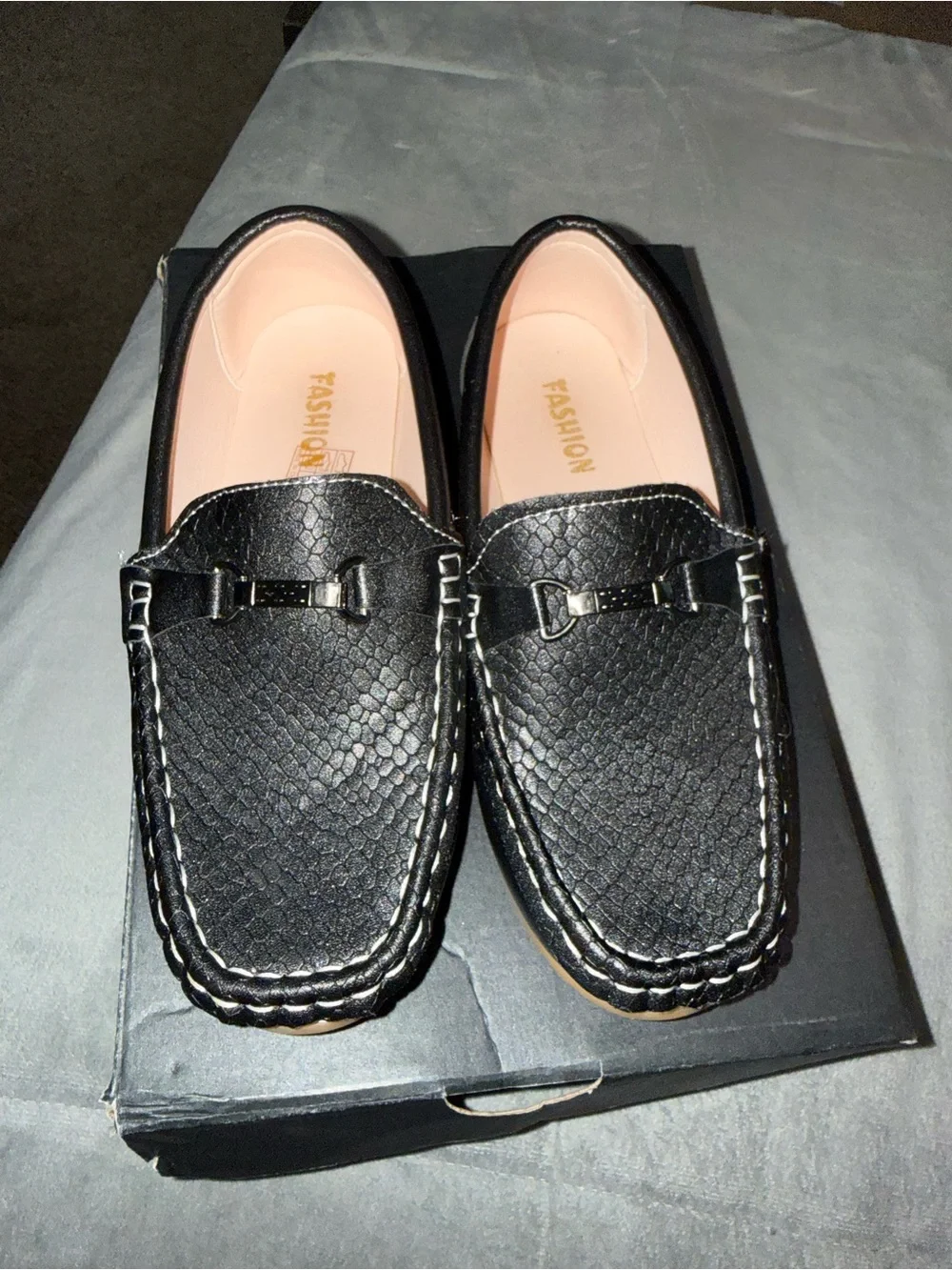 Black Kids Loafers